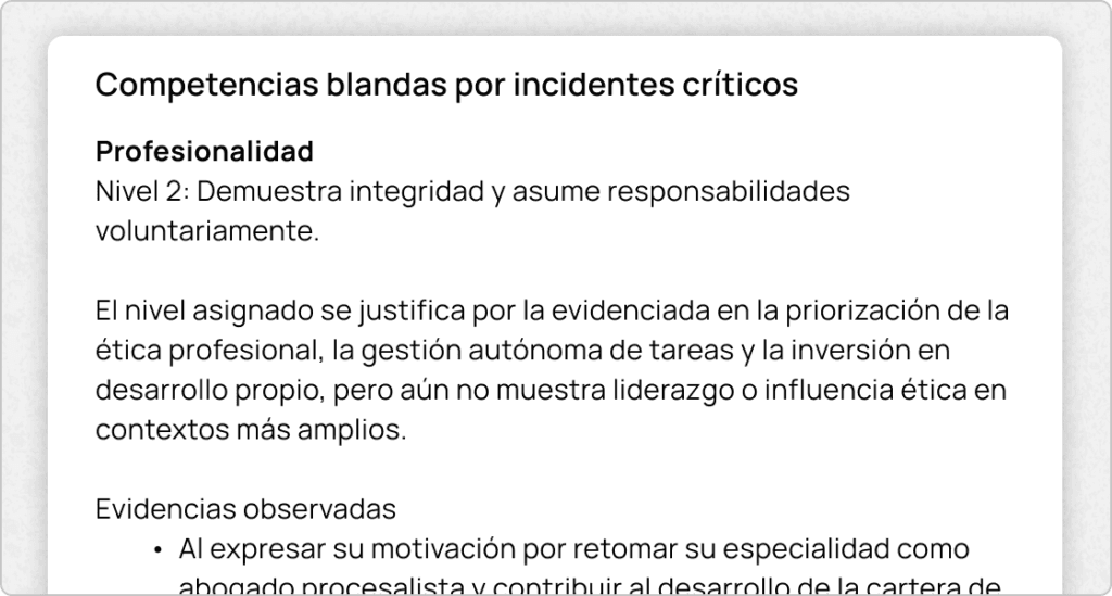 gestion de candidatos y competencias blandas