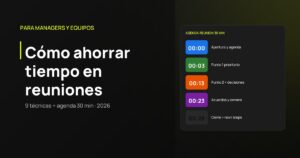 Cómo ahorrar tiempo en reuniones: 9 técnicas y agenda probada de 30 minutos