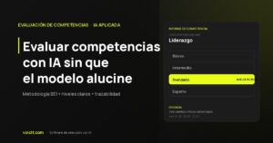 Evaluar competencias con IA: portada del artículo Voicit