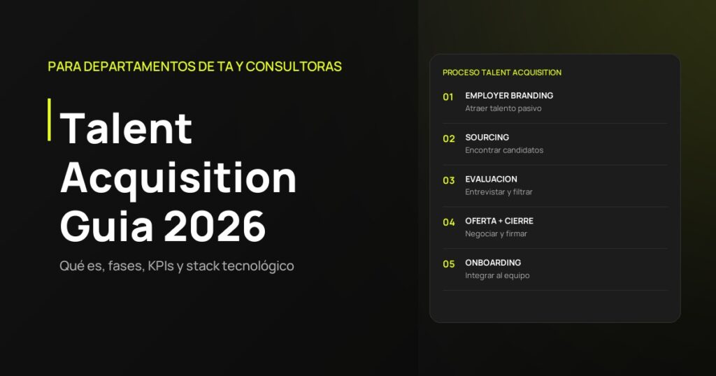Talent Acquisition: guía completa con fases, KPIs y stack tecnológico para 2026