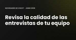 Voicit News Cover June 2026: Check the quality of your team's interviews