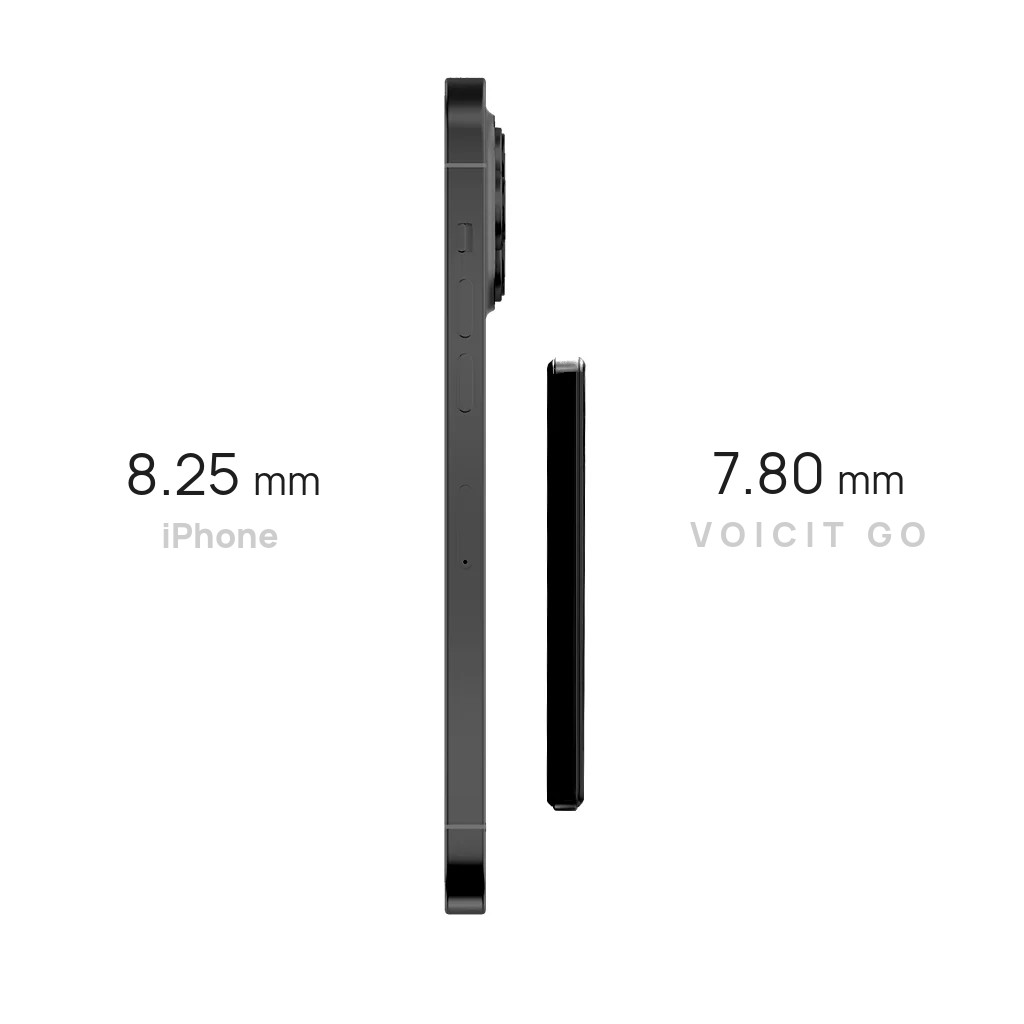 Voicit Go: 7,80 mm de grosor
